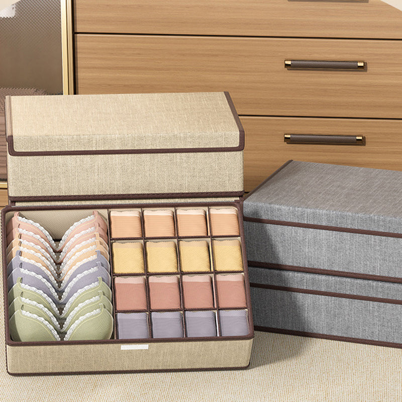 JJTZ 44 x 29 x 12.5cm 3-in-1 Drawer Style 17 Grids Storage Box with Lid for Underwear and Socks JJTZ 44 x 29 x 12.5cm 3-in-1 Drawer Style 17 Grids Storage Box with Lid for Underwear and Socks